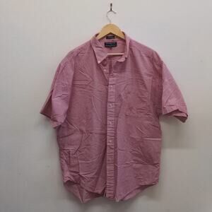 Hathaway Sport cotton checkered‎ red button down shirt XXL